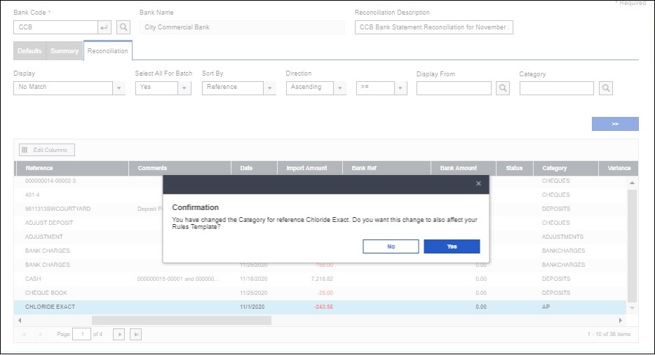 RecXpress Category Maintenance